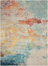 2' X 4' Sealife Abstract Power Loom Non Skid Area Rug